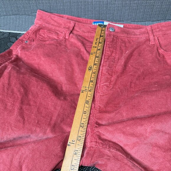 Old Navy Women’s Pants sz 18 Higher Rise Flare Corduroy Spice Girl Orange/Pink - Picture 8 of 11